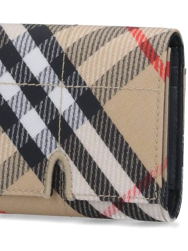 Snip Check Tri-Fold Half Wallet Sand - BURBERRY - BALAAN 6