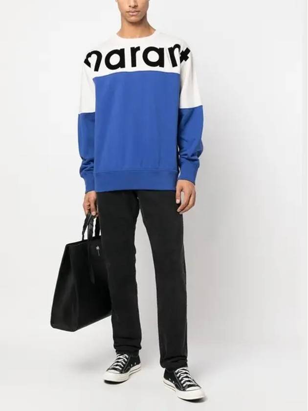 Howley Logo Crew Neck Sweatshirt Indigo - ISABEL MARANT - BALAAN 6