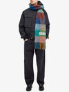 Check Mohair Muffler Turquoise Camel Blue - ACNE STUDIOS - BALAAN 4