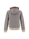 Web Technical Jersey Zip Jacket Beige Ebony - GUCCI - BALAAN 3