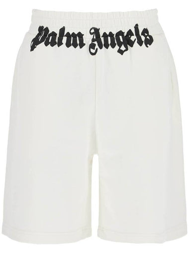 sporty bermuda shorts with logo print - PALM ANGELS - BALAAN 1