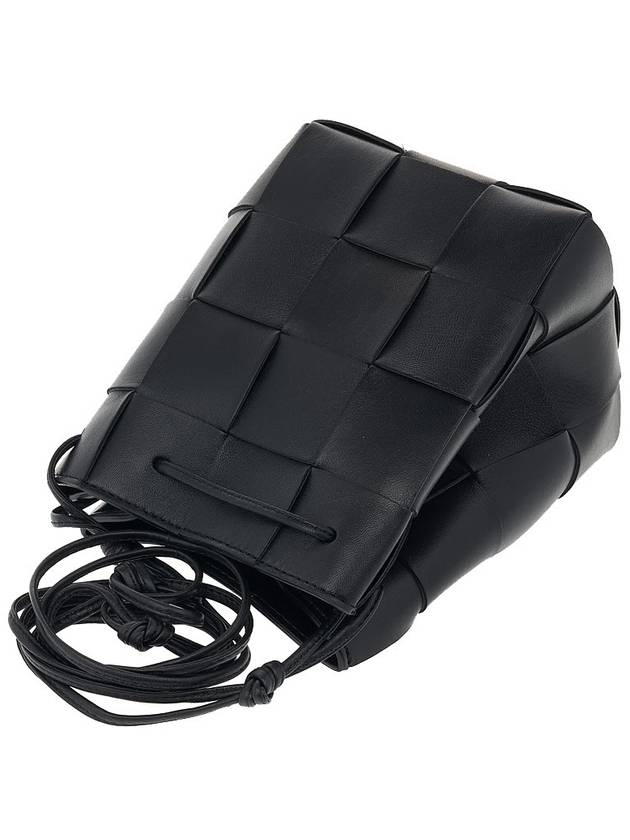 Intrecciato Cassette Small Bucket Bag Black - BOTTEGA VENETA - BALAAN 5