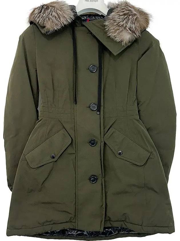 Women's Monticole Moncticole Goose Long Padded Khaki - MONCLER - BALAAN 2