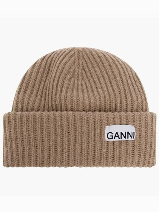 Logo Recycled Wool Beanie Starfish - GANNI - BALAAN 2