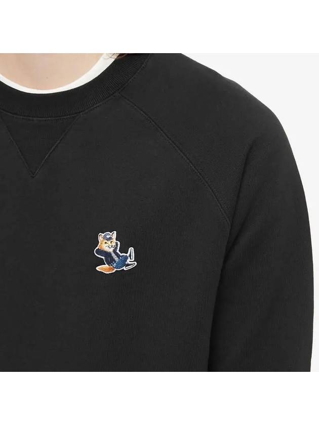 Dressed Fox Patch Classic Sweatshirt Black - MAISON KITSUNE - BALAAN 3