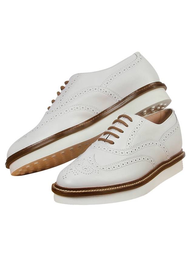 Women's Francesina Brushed Oxford Shoes White - TOD'S - BALAAN 2