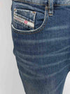 Destructive Slim Fit Jeans Blue - DIESEL - BALAAN 7