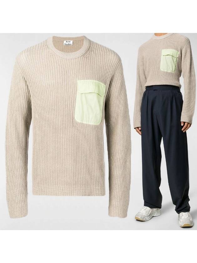 Crew Neck Knit Top Light Grey - ACNE STUDIOS - BALAAN 1