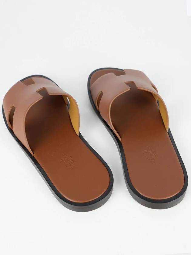 Izmir Leather Slippers Gold - HERMES - BALAAN 4