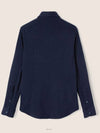 Andrew Cashmere Silk Long Sleeve Shirt Navy - LORO PIANA - BALAAN 6