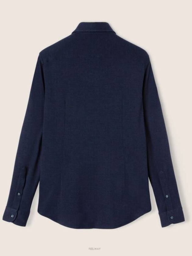 Andrew Cashmere Silk Long Sleeve Shirt Navy - LORO PIANA - BALAAN 6