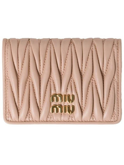 Matelasse Nappa Leather Card Wallet Pink - MIU MIU - BALAAN 2