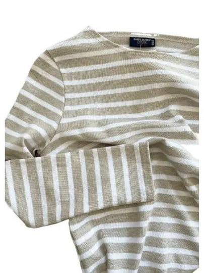 Women's Meridame II Striped Long Sleeve T-Shirt Naturelle Neige - SAINT JAMES - BALAAN 2