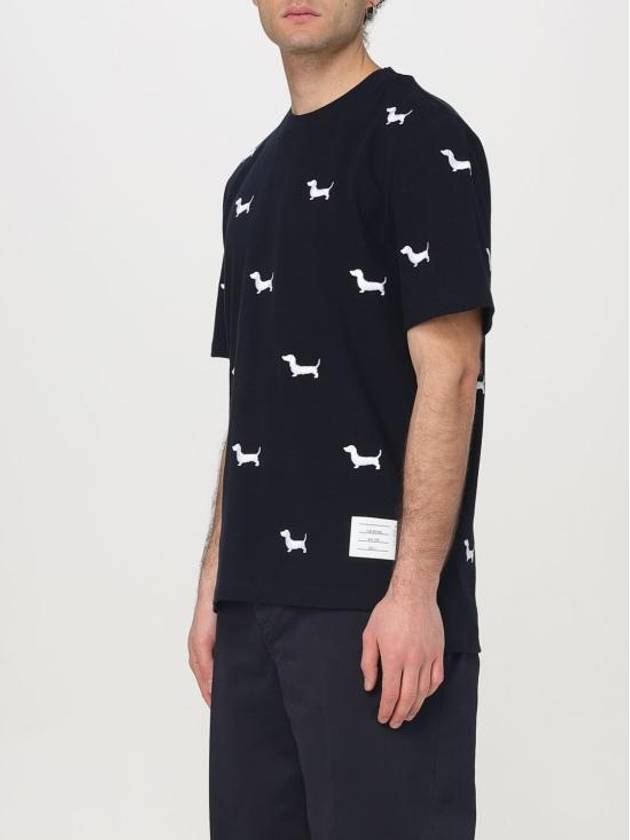 Classic Pique Hector Short Sleeve T-Shirt Navy - THOM BROWNE - BALAAN 5