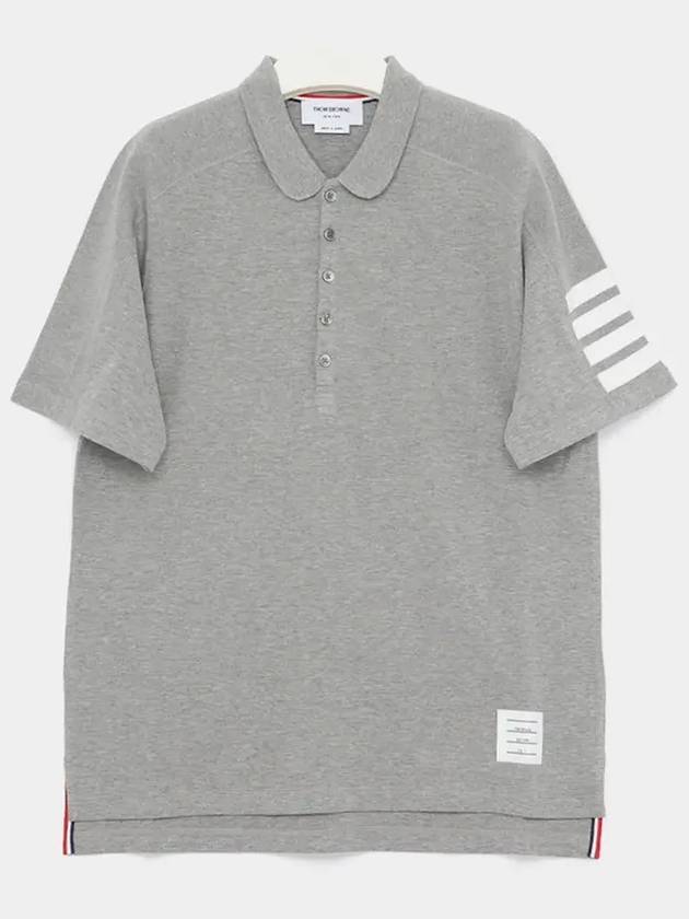 4 Bar Stripe Polo Shirt Grey - THOM BROWNE - BALAAN 4