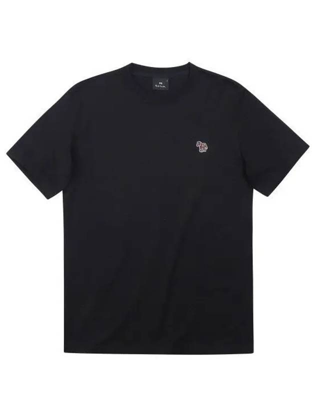 Zebra Logo Crew Neck Cotton Short Sleeve T-Shirt Black - PAUL SMITH - BALAAN 2