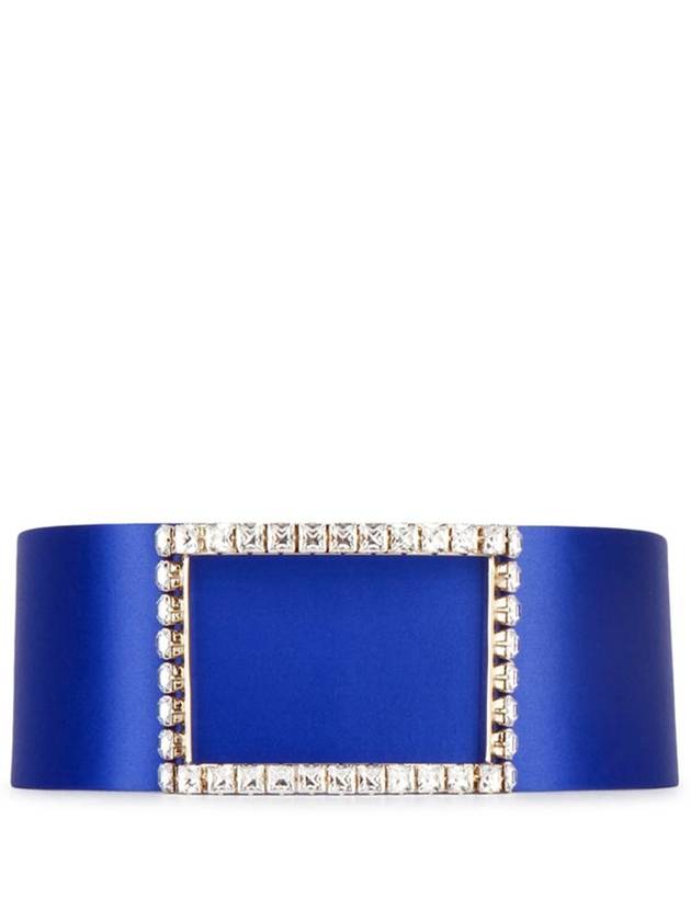 crystal buckle belt blue - ROGER VIVIER - BALAAN 2