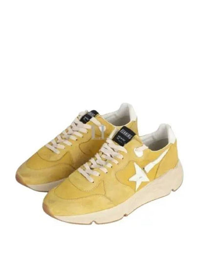 Running Sole White Leather Star Low Top Sneakers Yellow - GOLDEN GOOSE - BALAAN 2