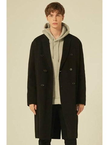 Cashmere Handmade Over Double Coat Black - BUTTON SEOUL - BALAAN 1