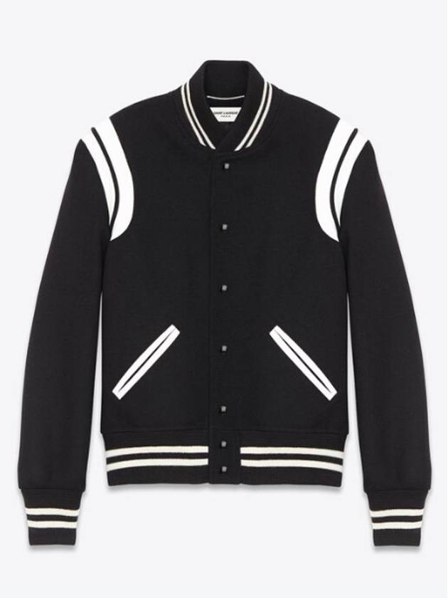 Teddy Jacket In Wool Black - SAINT LAURENT - BALAAN 4