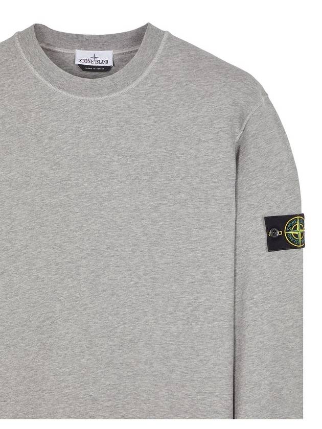 Wappen Patch Garment Dyed Sweatshirt Grey - STONE ISLAND - BALAAN 4