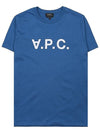 VPC Logo Organic Cotton Short Sleeve T-Shirt Blue - A.P.C. - BALAAN 9