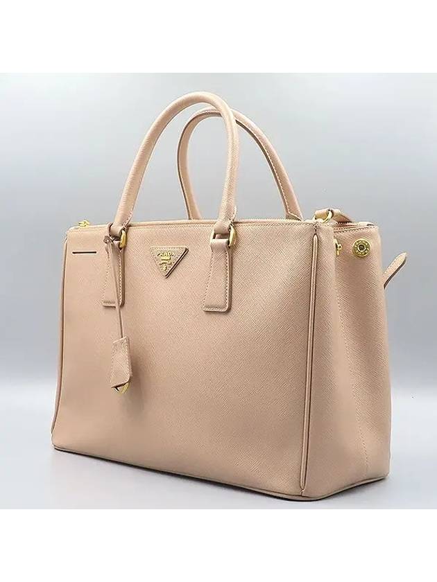 BN2274 SAFFIANO LUX CAMMEO Indie pink color gold triangle logo tote bag shoulder strap 2WAY - PRADA - BALAAN 3