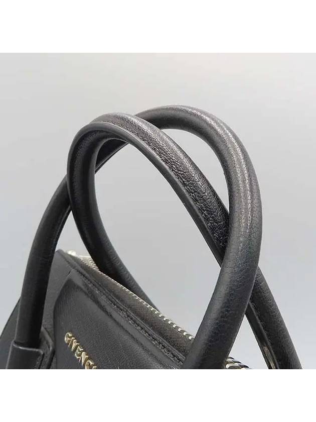 BB05117012 Black color goat skin Antigona small silver logo tote bag shoulder strap 2WAY - GIVENCHY - BALAAN 4