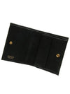 Gold Hardware Triangle Logo Saffiano Half Wallet Black - PRADA - BALAAN 7