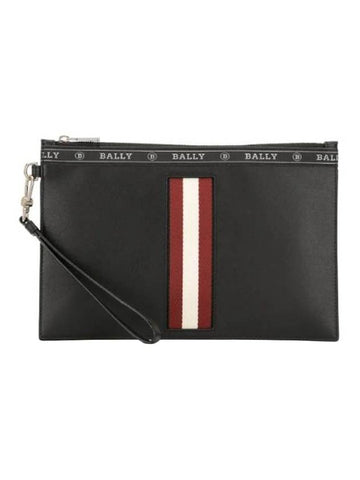 Benery Leather Clutch Bag Black - BALLY - BALAAN 1