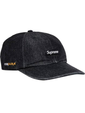 Cordura Denim Small Box 6 Panel Ball Cap Black - SUPREME - BALAAN 1