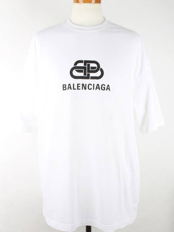 BB Logo Short Sleeve T Shirt White S - BALENCIAGA - BALAAN 1