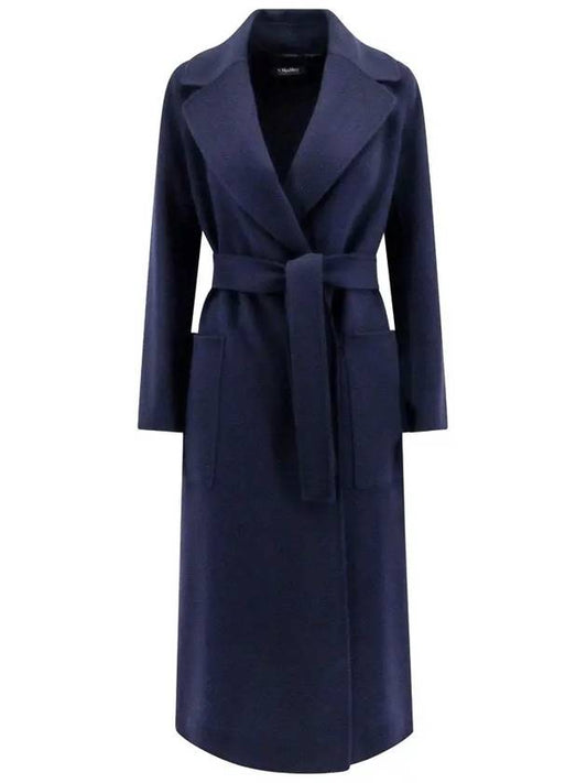 Paolore wool robe single coat navy - S MAX MARA - BALAAN 2