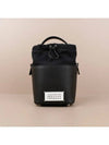 5AC Number Logo Texture Leather Bucket Bag Black - MAISON MARGIELA - BALAAN 2