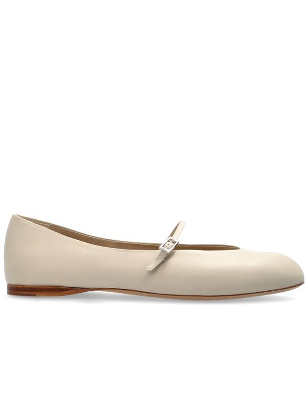 Max Mara Leather Ballet Flats, Women's, Beige - MAX MARA - BALAAN 1