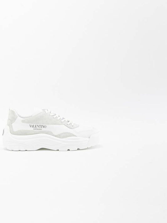 Gumboy Leather Sneakers White - VALENTINO - BALAAN 2