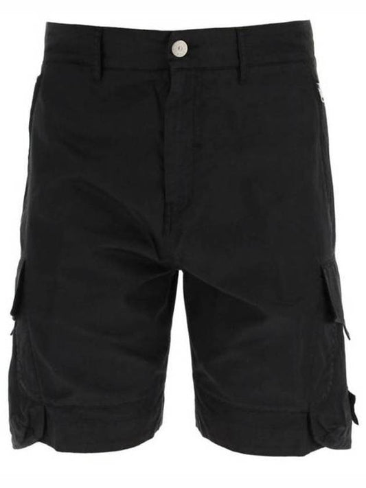 Shadow Project Cargo Shorts Black - STONE ISLAND - BALAAN.