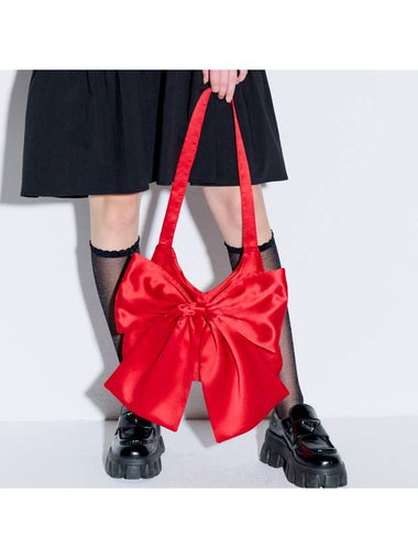 Big Ribbon Satin Bag Red - OPENING SUNSHINE - BALAAN 1