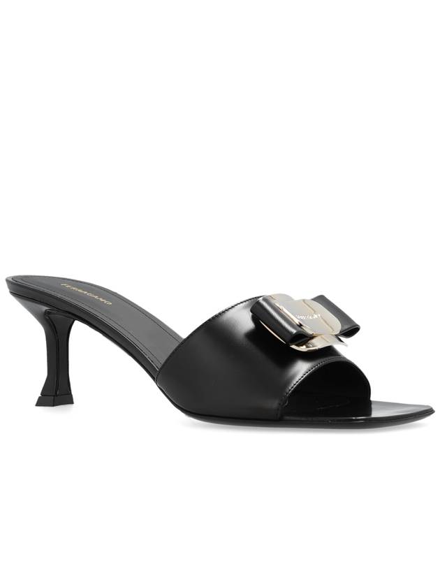 FERRAGAMO ‘Zelie’ Heeled Mules, Women's, Black - SALVATORE FERRAGAMO - BALAAN 4