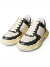 Wayne OG Sole VC Leather Low Top Sneakers Black White - MIHARA YASUHIRO - BALAAN 1