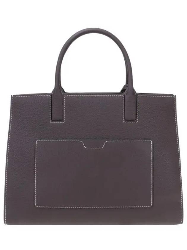 Frances Small Leather Tote Bag Brown - BURBERRY - BALAAN 4