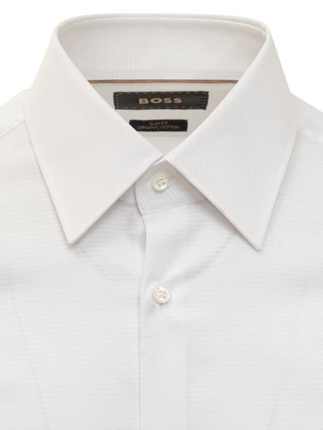 24SS Boss Long Sleeve Shirt 50508371 100 WHITE - HUGO BOSS - BALAAN 5