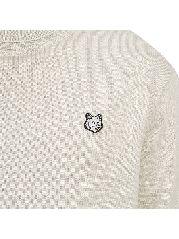 Fox Head Patch Turtleneck Knit Top Light Grey Melange - MAISON KITSUNE - BALAAN 9