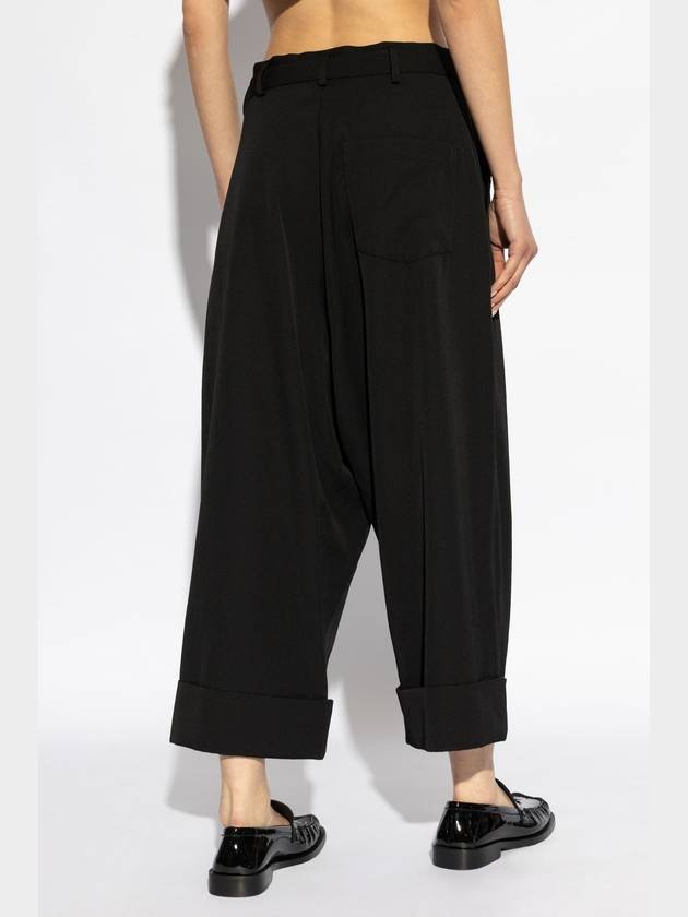 Yohji Yamamoto Wool Bermudas, Women's, Black - YOHJI YAMAMOTO - BALAAN 4