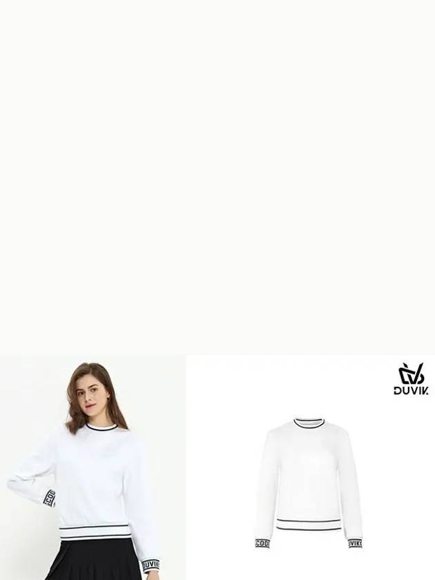 Women s blouson crew neck long sleeve t shirt DD1WTS103WH - DUVIK - BALAAN 6