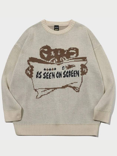 Teddy Book Pullover Sweatshirt Cream - CPGN STUDIO - BALAAN 2