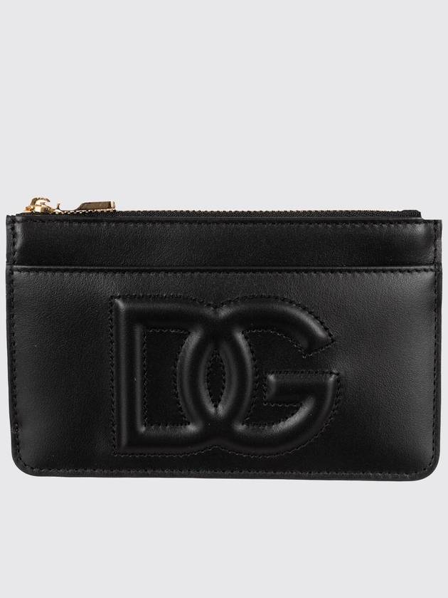 Dolce &amp; Gabbana leather card holder with embossed logo - DOLCE&GABBANA - BALAAN 1