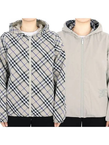 Kids Reversible Check Hooded Jacket Neutral 8088510 12 14Y Adult Wearable 271854 1101905 - BURBERRY - BALAAN 1