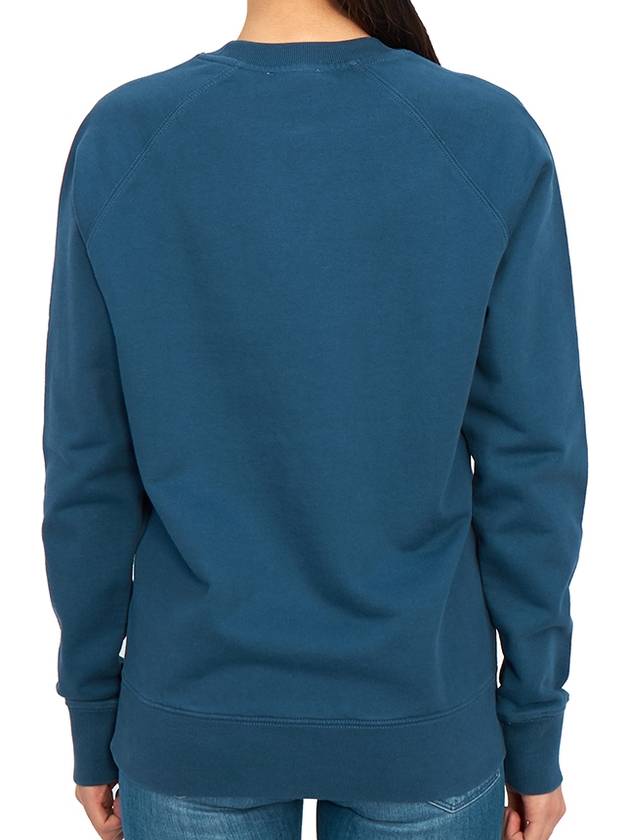 Monochrome Fox Head Patch Classic Cotton Sweatshirt Blue - MAISON KITSUNE - BALAAN 5