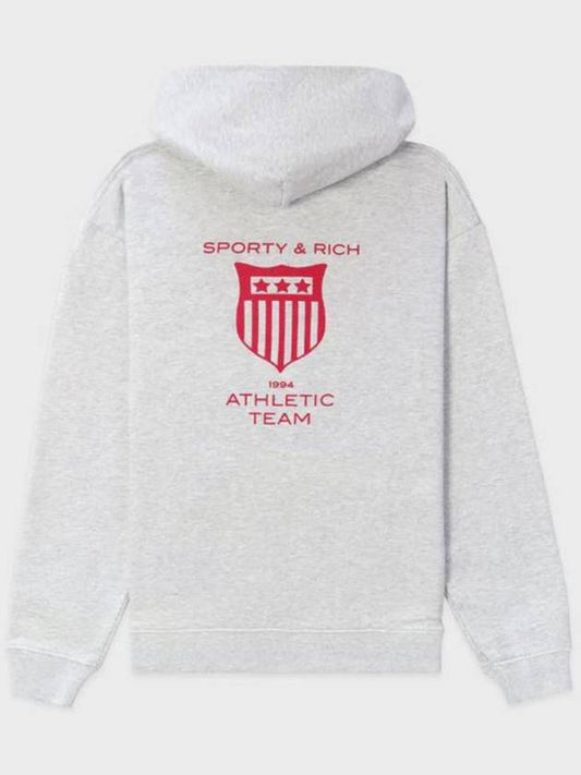 [SPORTY & RICH] ATHLETIC TEAM HOODIE - HO632 HEATHER GRAY - SPORTY & RICH - BALAAN 2